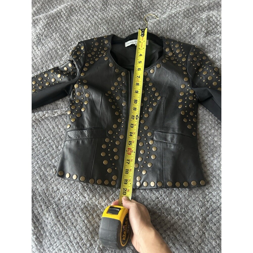Gorgeous Lambskin leather Moto Jacket Studded XS - Picture 6 of 6